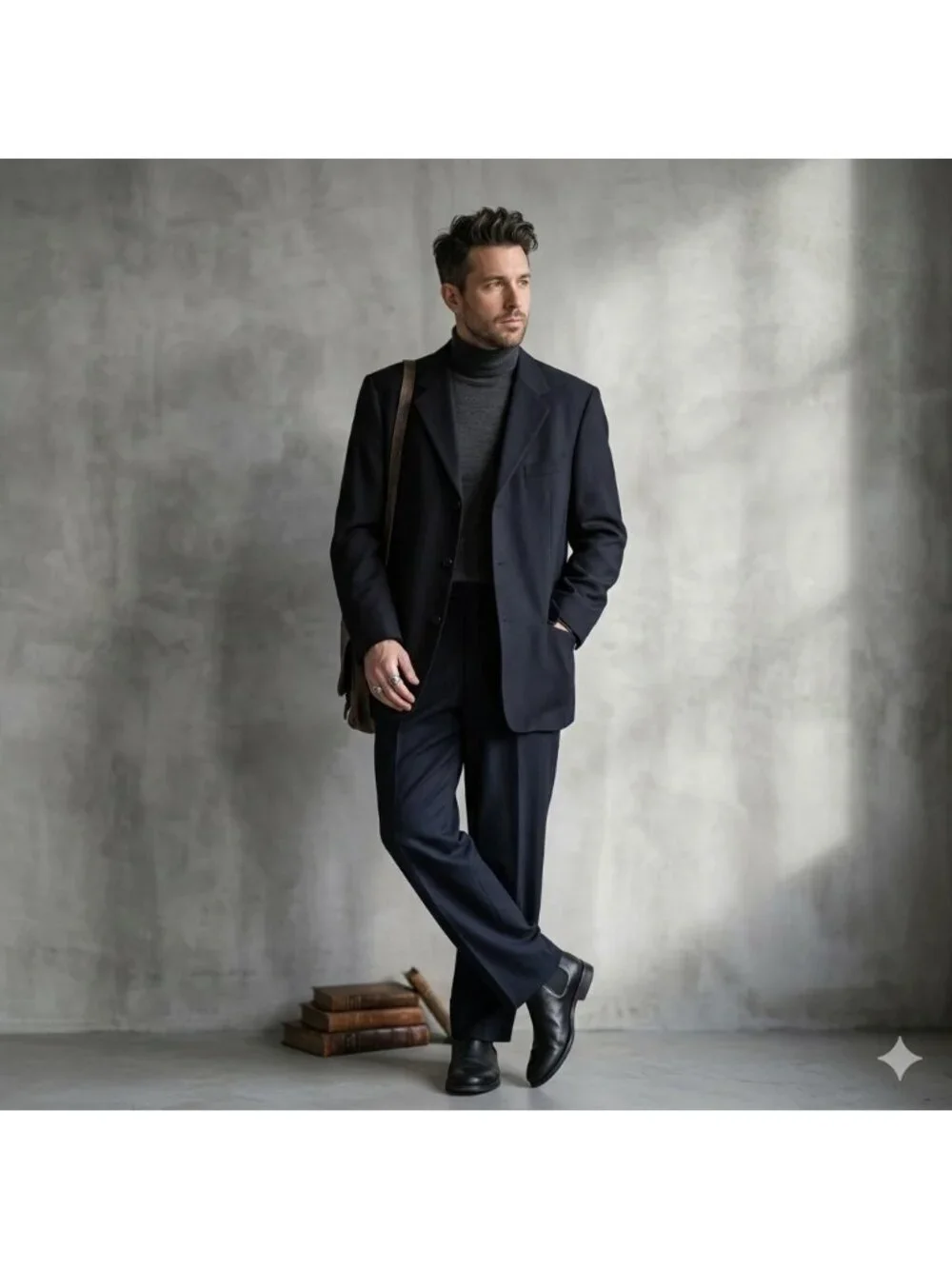 Vtg Y's Yohji Yamamoto Blazer Mens Sz 3/L Black Lined 3B Avant Garde Unisex Edgy